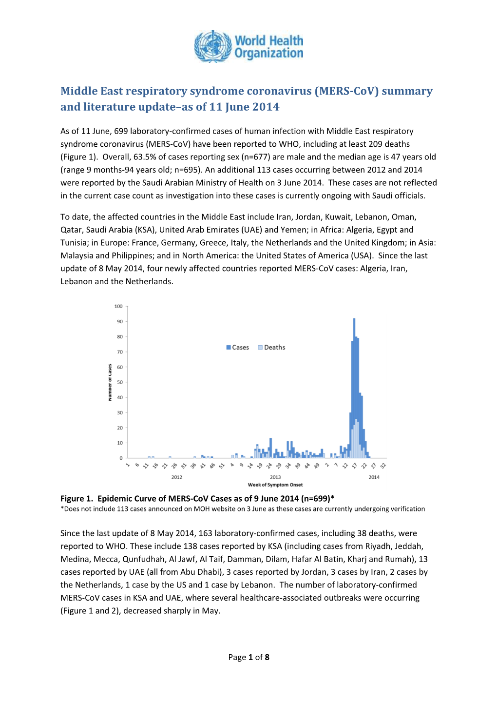 (MERS-Cov) Summary and Literature Update–As of 11 June 2014