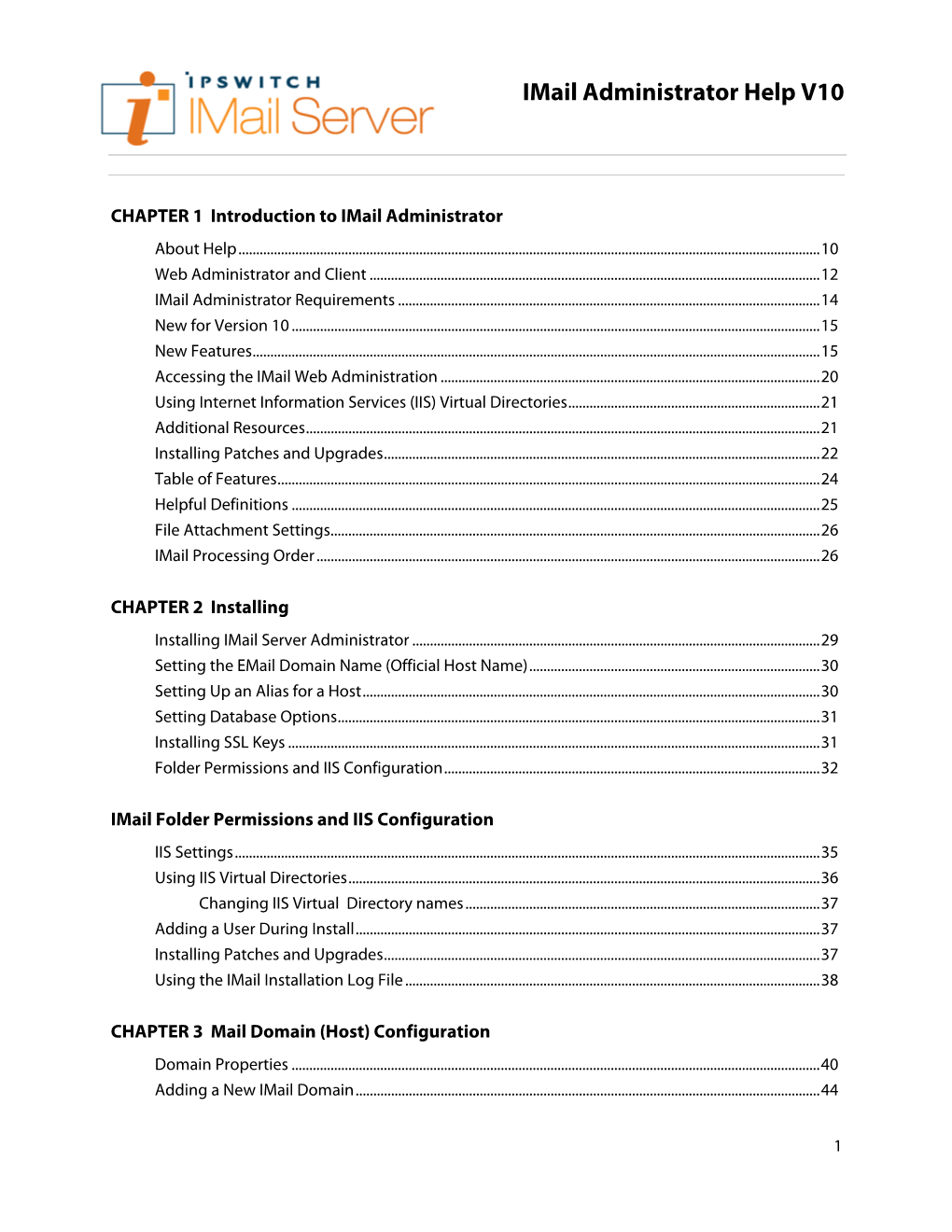 Imail Administrator Help V10