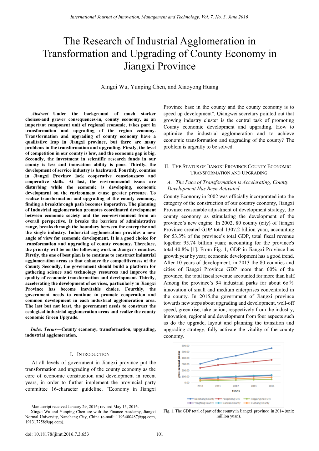 The Research of Industrial Agglomeration in Transformation and Upgrading of County Economy in Jiangxi Province