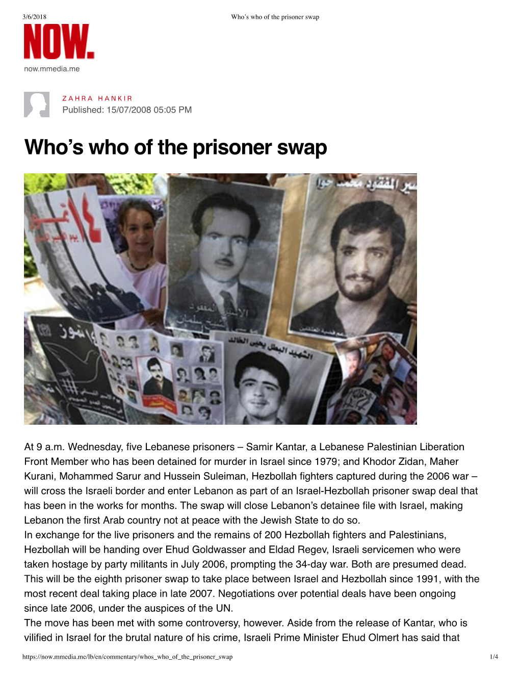 Who's Who of the Prisoner Swap