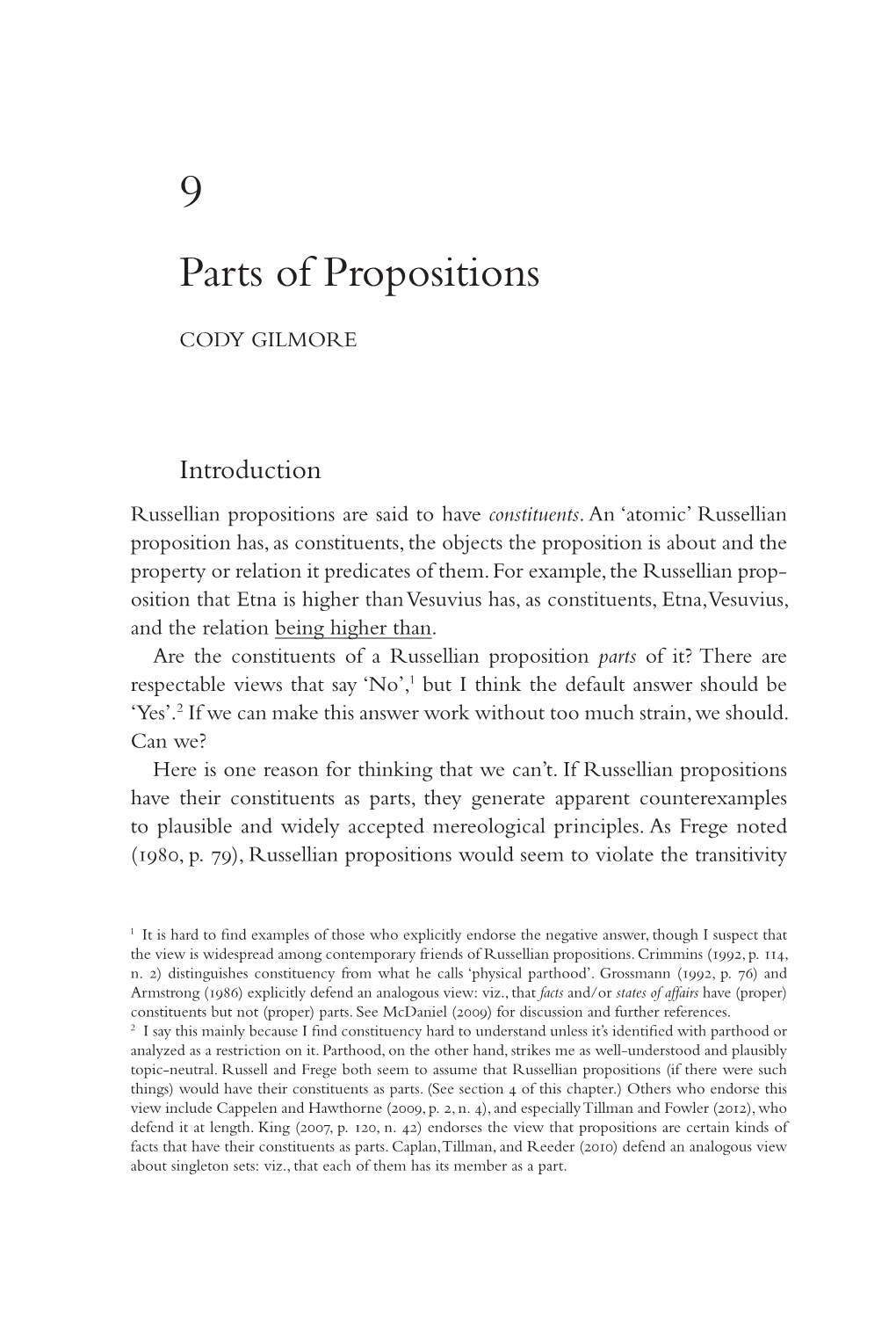 Parts of Propositions