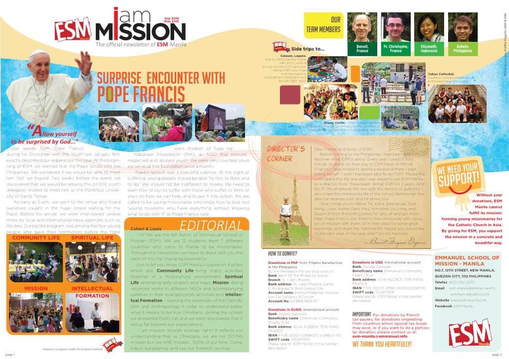 Newsletter Ofesm -Manila Benoit, Fr