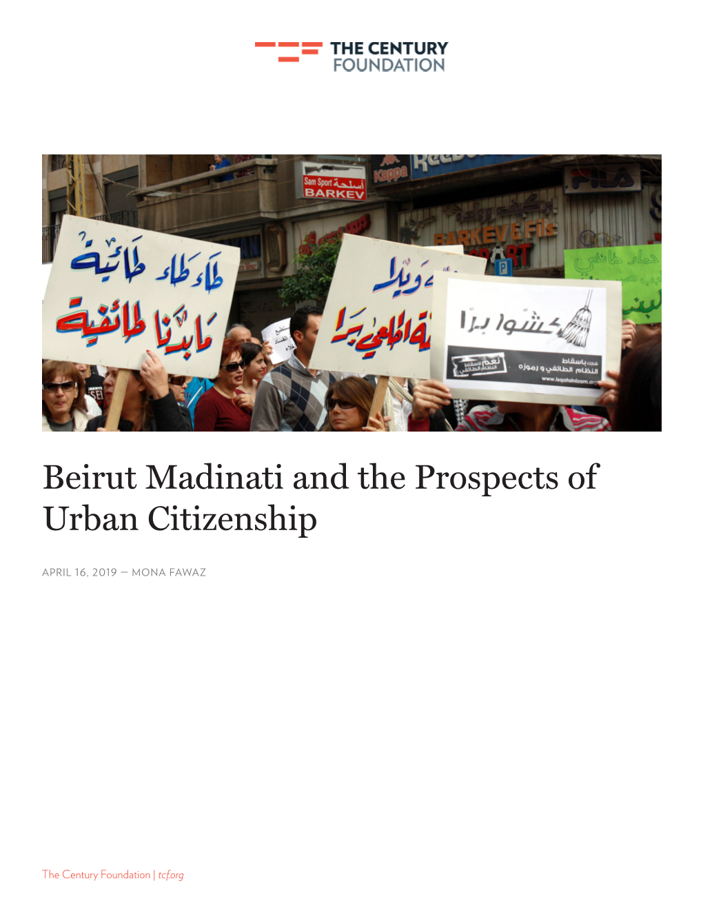 Beirut Madinati and the Prospects of Urban Citizenship