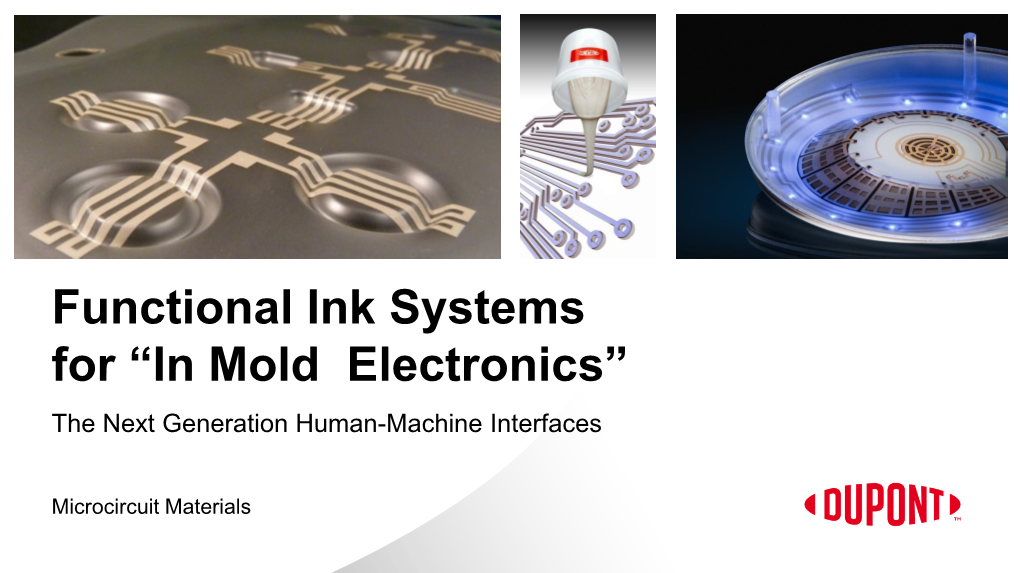 Functional Ink Systems for in Mold Electronics