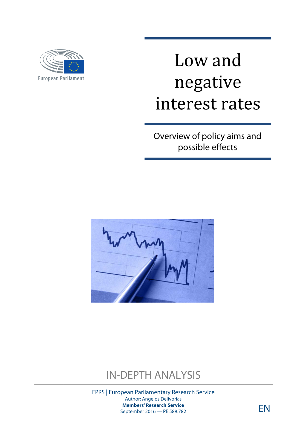 Low and Negative Interest Rates Page 1 of 15