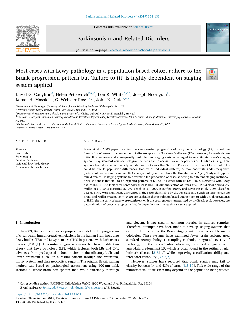 Most Cases with Lewy Pathology in a Population-Based Cohort Adhere To