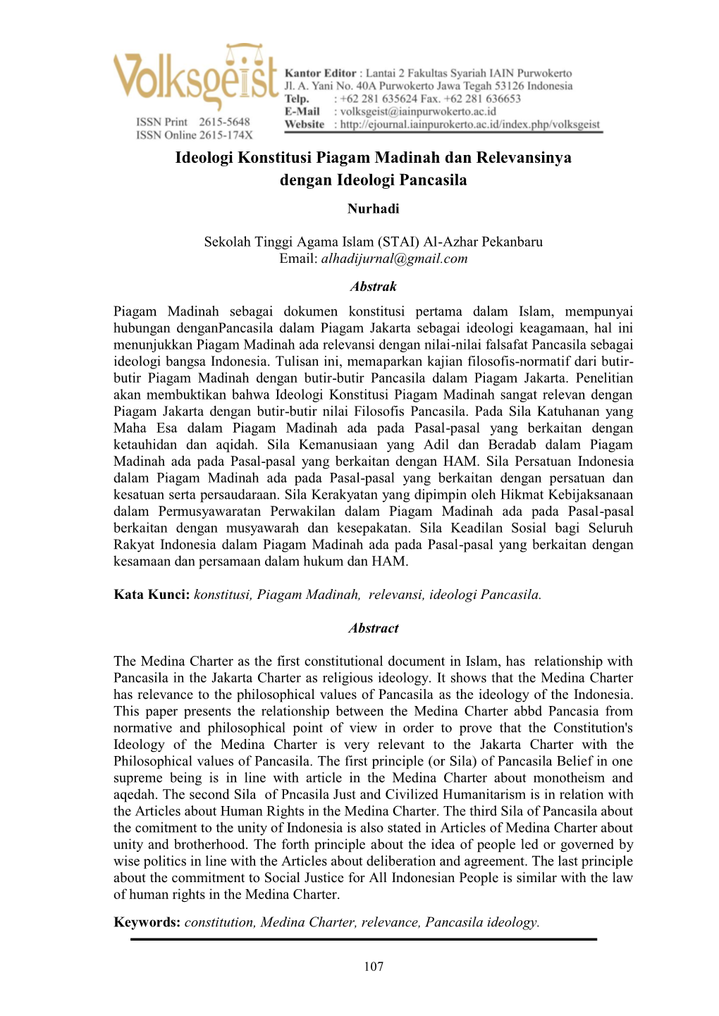 Ideologi Konstitusi Piagam Madinah Dan Relevansinya Dengan Ideologi Pancasila