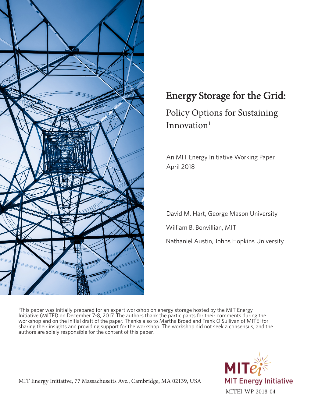 Energy Storage for the Grid: Policy Options for Sustaining Innovation1