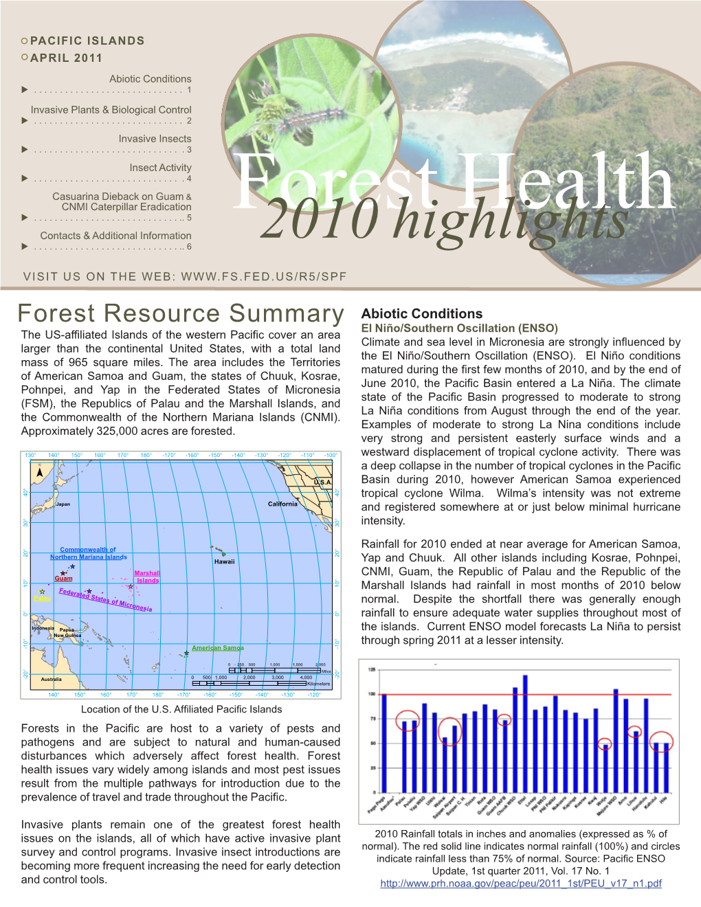 PACIFIC ISLANDS APRIL 2011 Abiotic Conditions U  