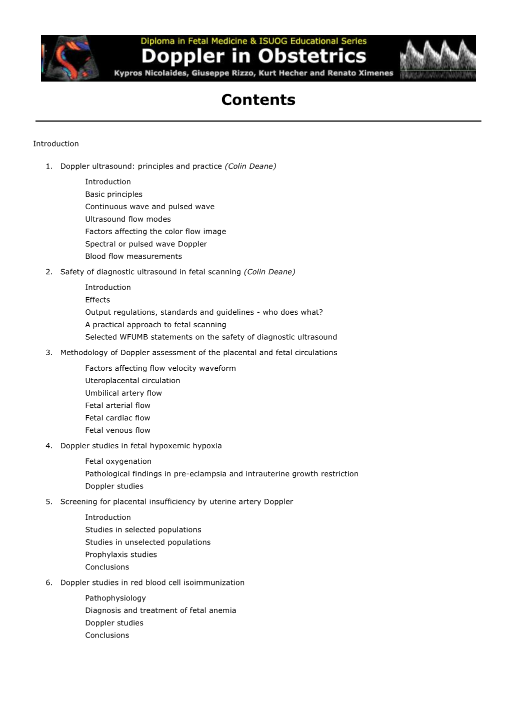 Doppler in Obstetrics Copyright © 2002 by the Fetal Medicine Foundation