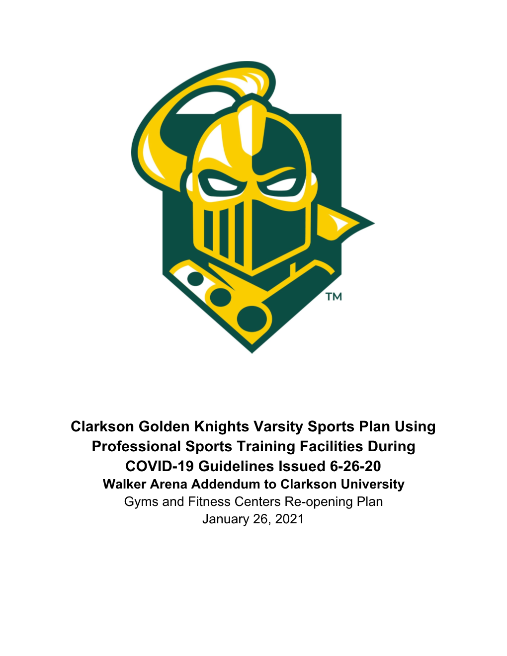 Clarkson Golden Knights Varsity Sports Plan