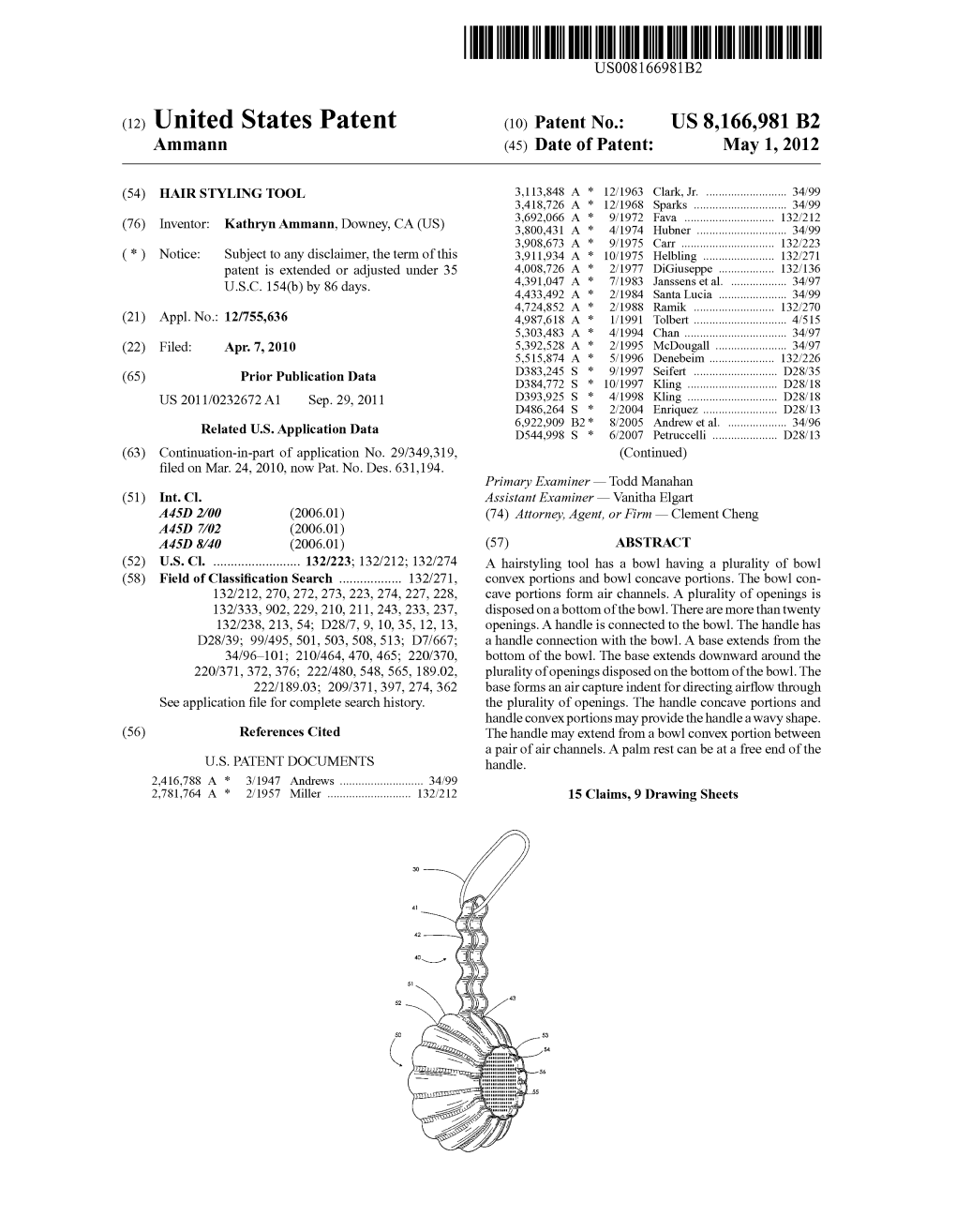 (12) United States Patent (10) Patent No.: US 8,166,981 B2 Ammann (45) Date of Patent: May 1, 2012