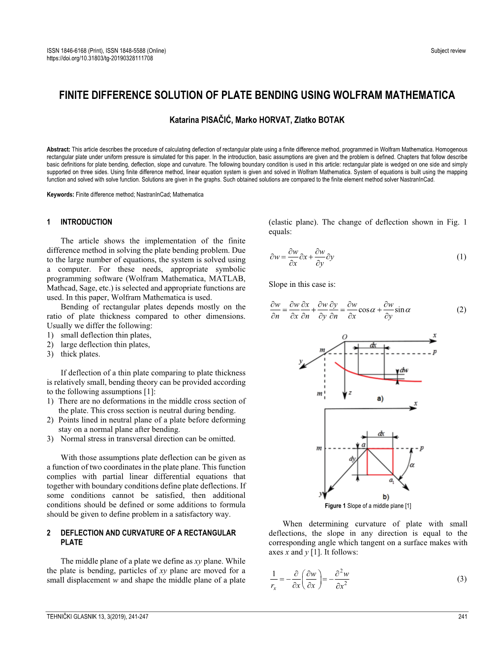 Finite Difference Solution of Plate Bending Using Wolfram Mathematica