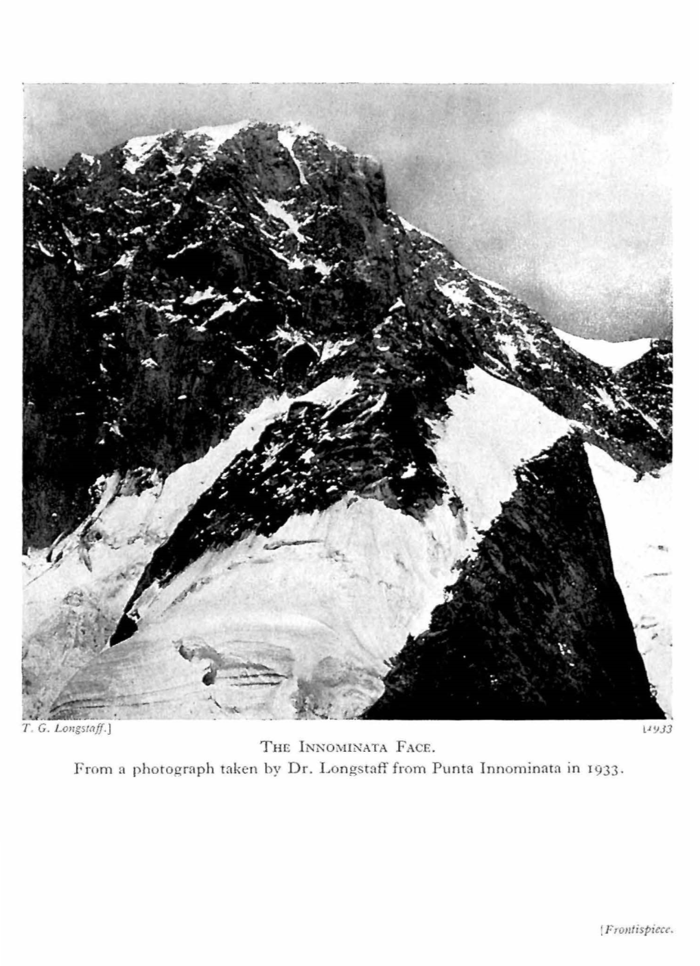 THE INNOMINATA FACE of MONT BLANC, 1919. S. L. Courtauld