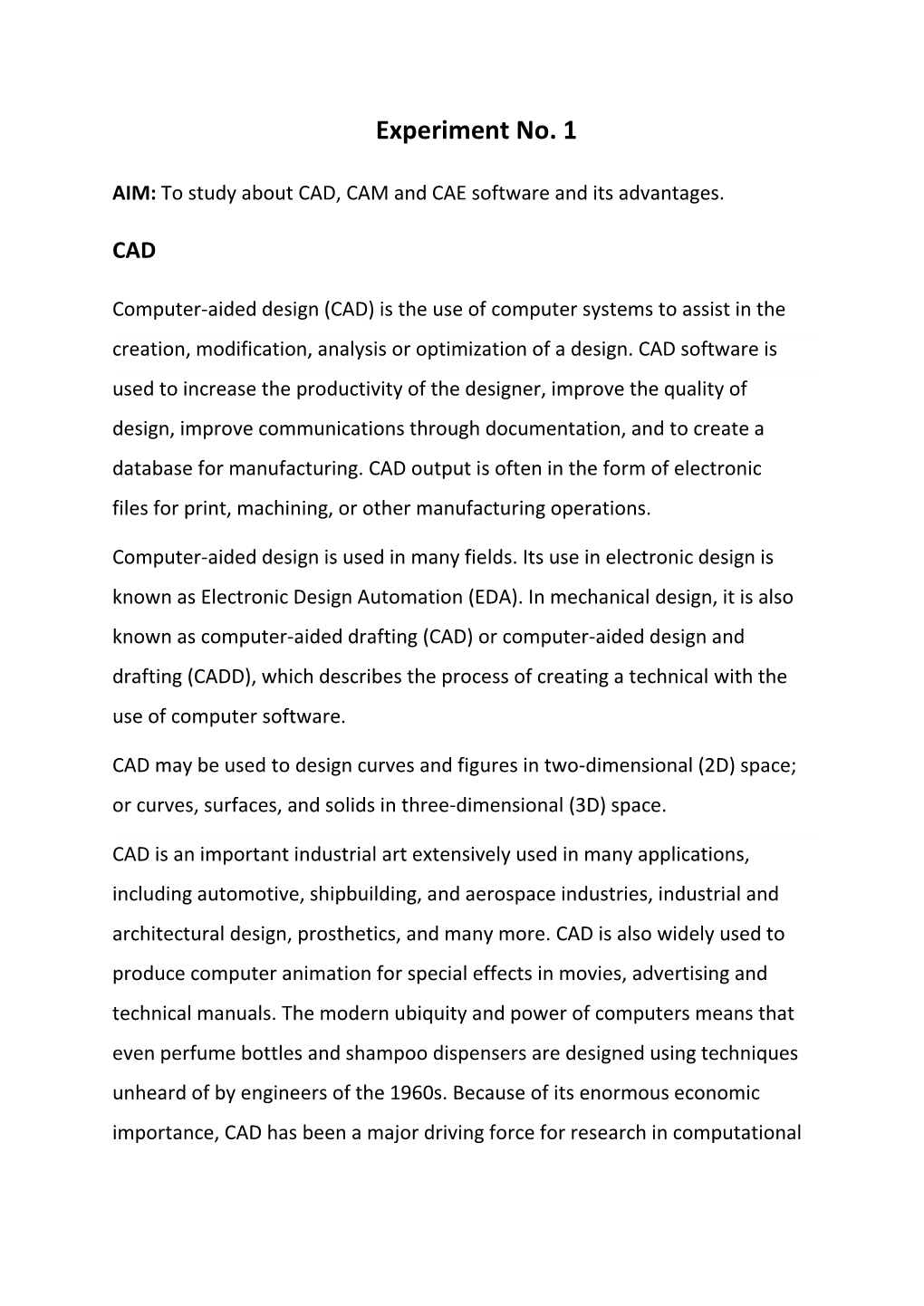 CAD, CAM and CAE Software and Its Advantages