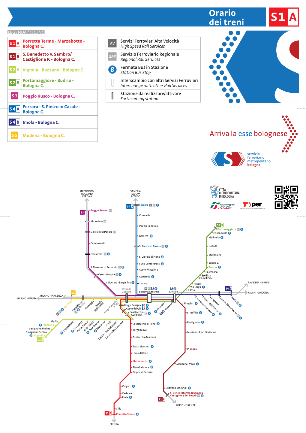 Orario Dei Treni 1 a LEGENDA / LEGEND Porretta Terme - Marzabotto - Servizi Ferroviari Alta Velocità Bologna C