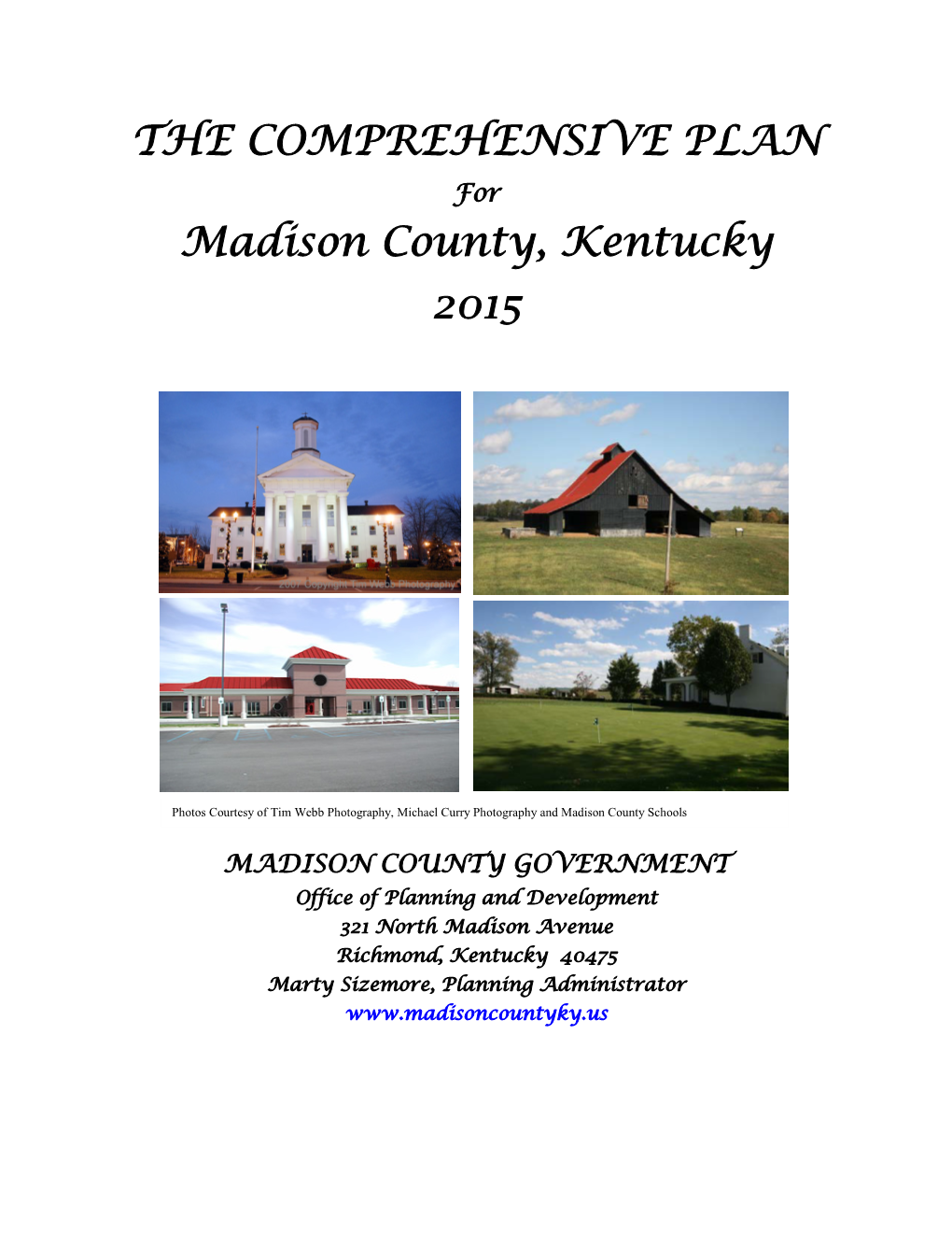 THE COMPREHENSIVE PLAN Madison County, Kentucky 2015