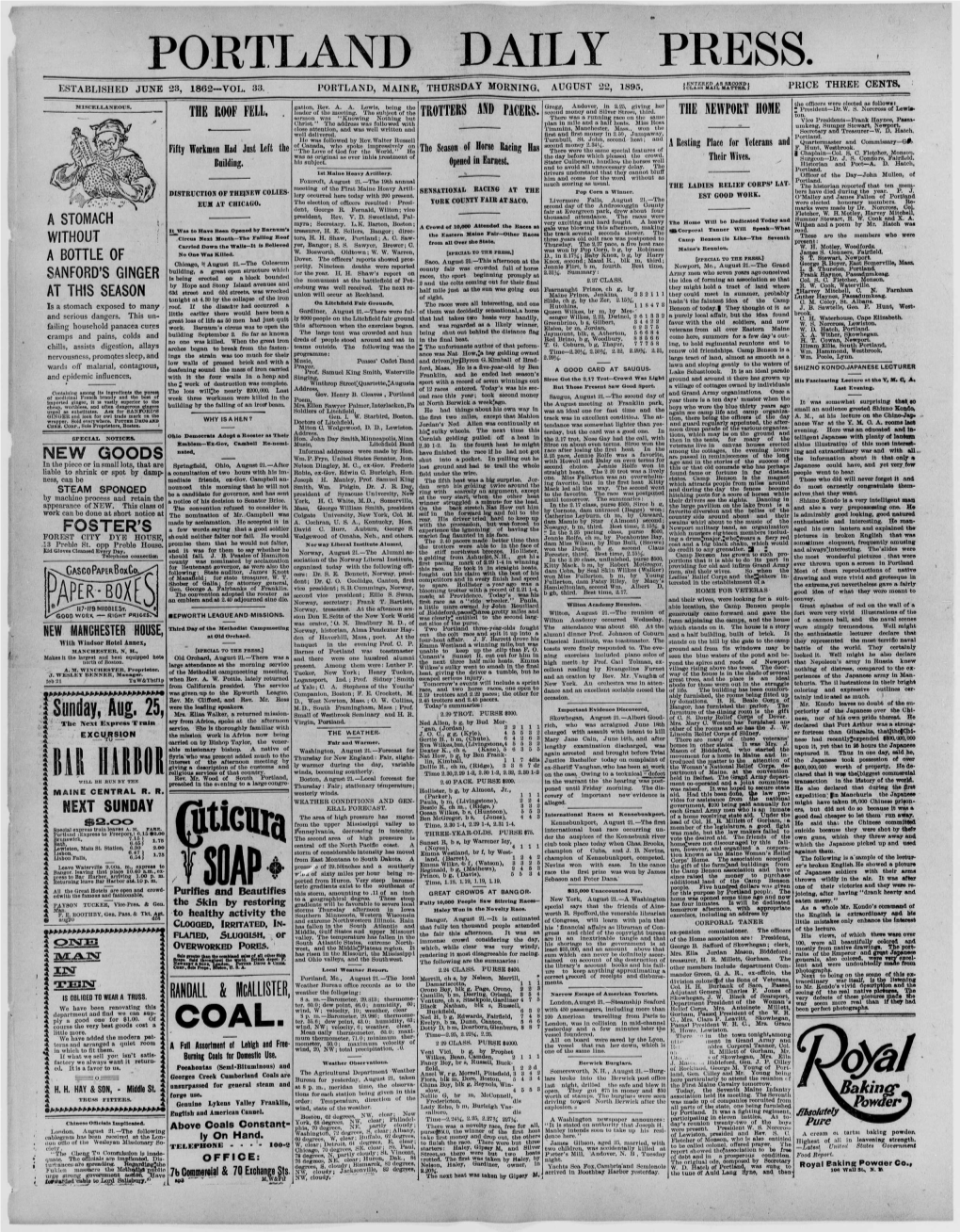 Portland Daily Press: September 22, 1895