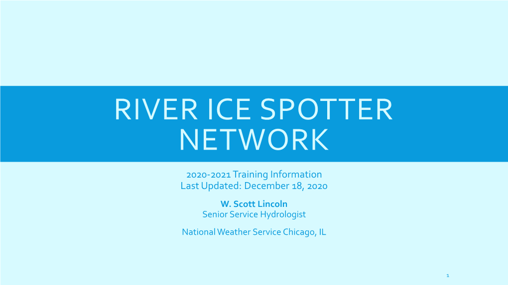 River Ice Spotter Training 2020