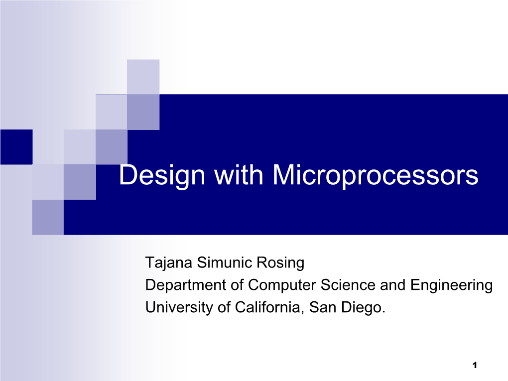 Design with Microprocessors