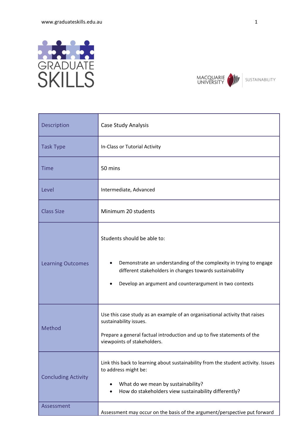 Case Study Analysis