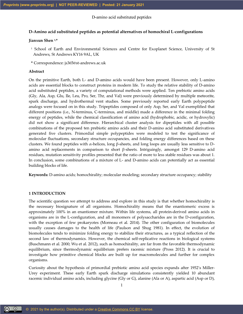 D-Amino Acid Substituted Peptides