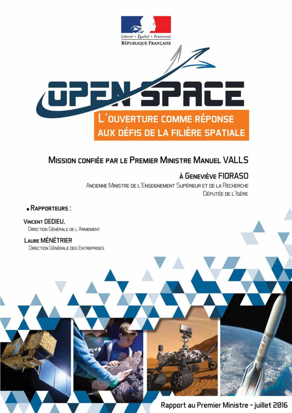 Rapport De Geneviève Fioraso Sur La Filière Spatiale Française