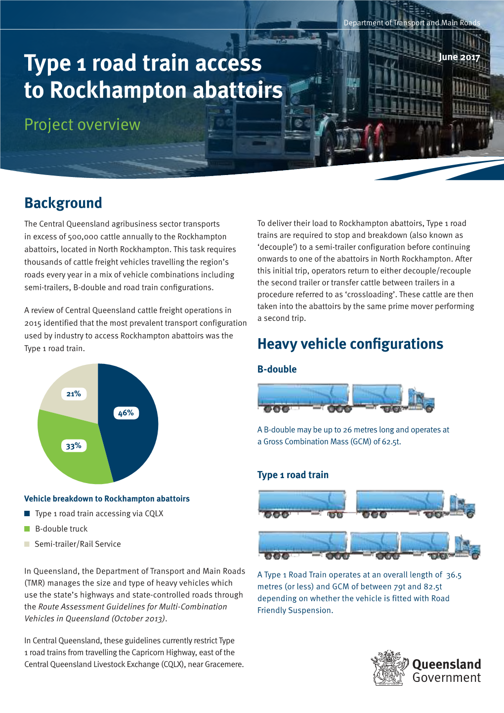 Type 1 Road Train Access to Rockhampton Abattoirs