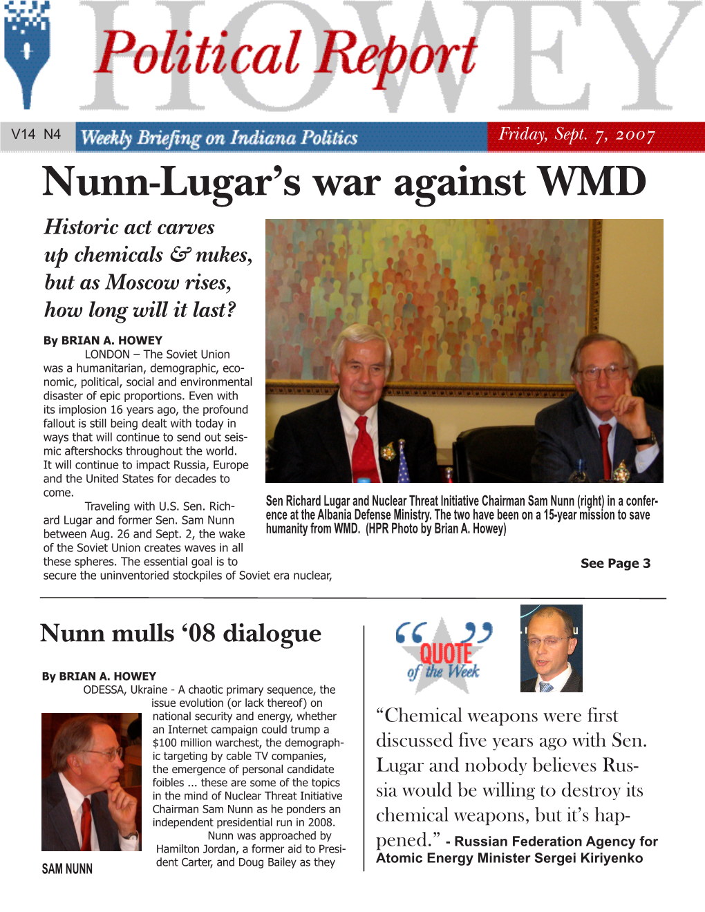 Nunn-Lugar's War Against