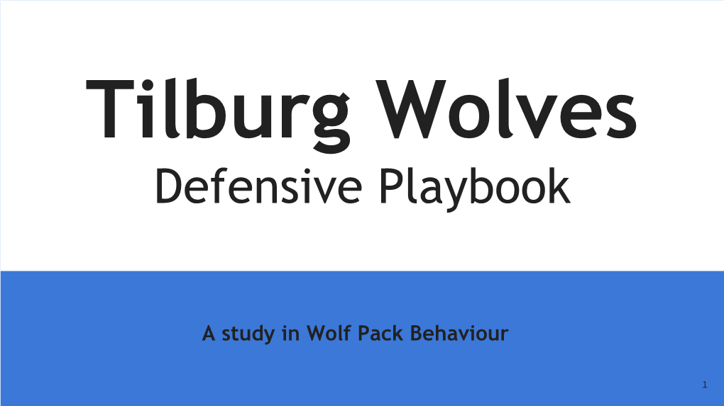 Defensive Playbook