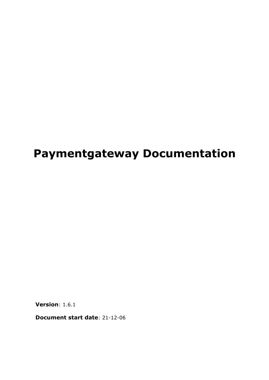 Paymentgateway Documentation