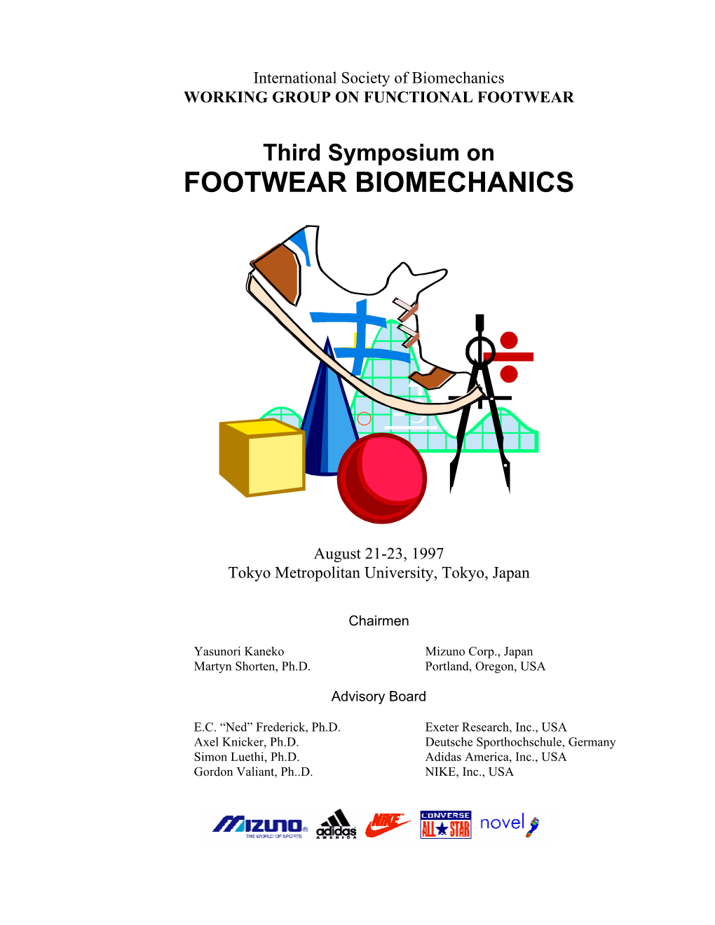 Third Symposium on FOOTWEAR BIOMECHANICS