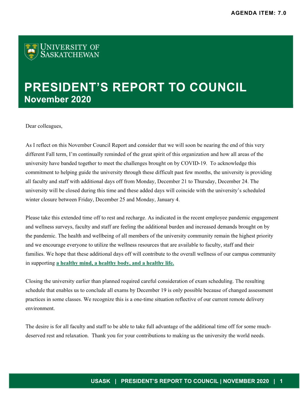Draft Council Report Nov 2020