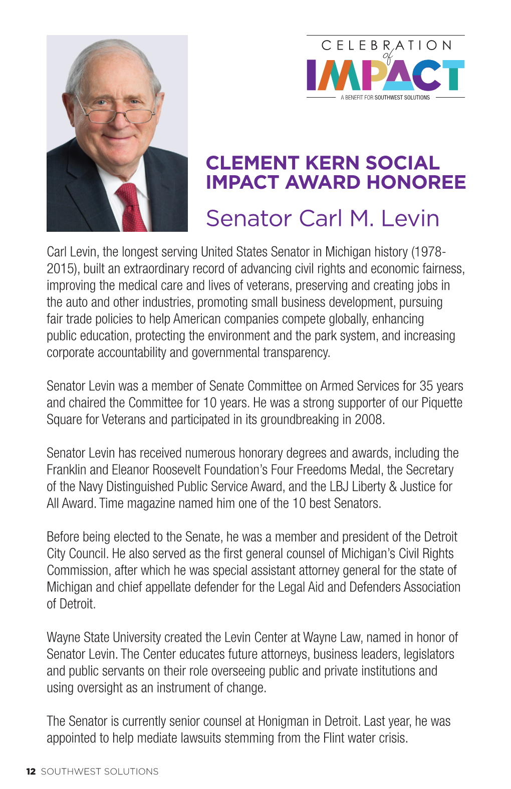 Senator Carl M. Levin