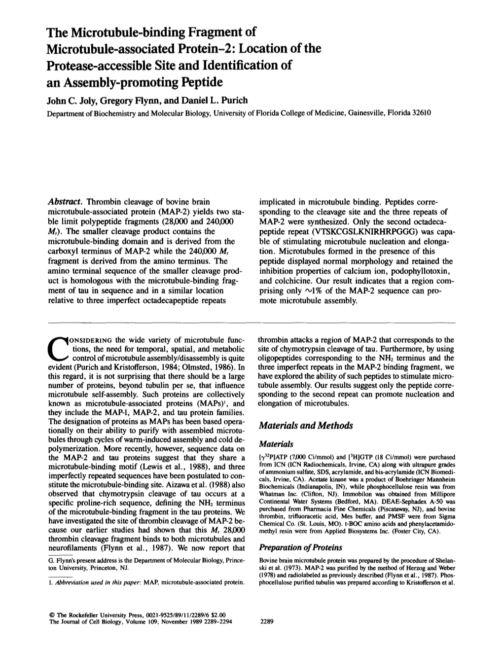 The Microtubule-Binding Fragment of Microtubule-Associated Protein-2