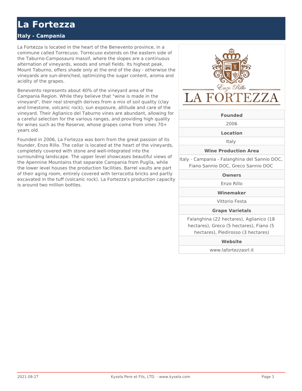 Producer La Fortezza