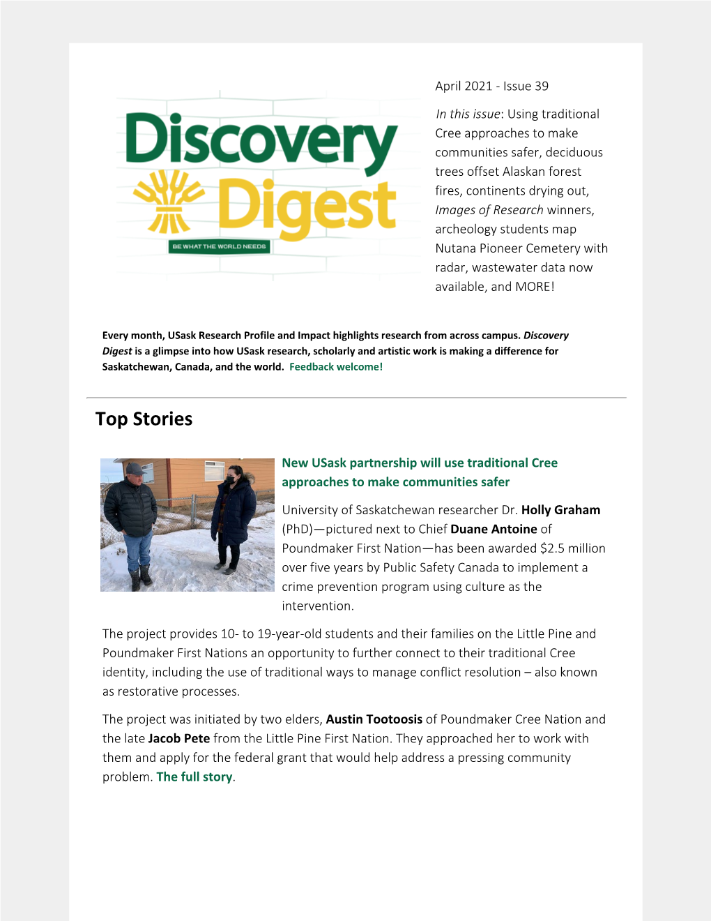 Usask Discovery Digest
