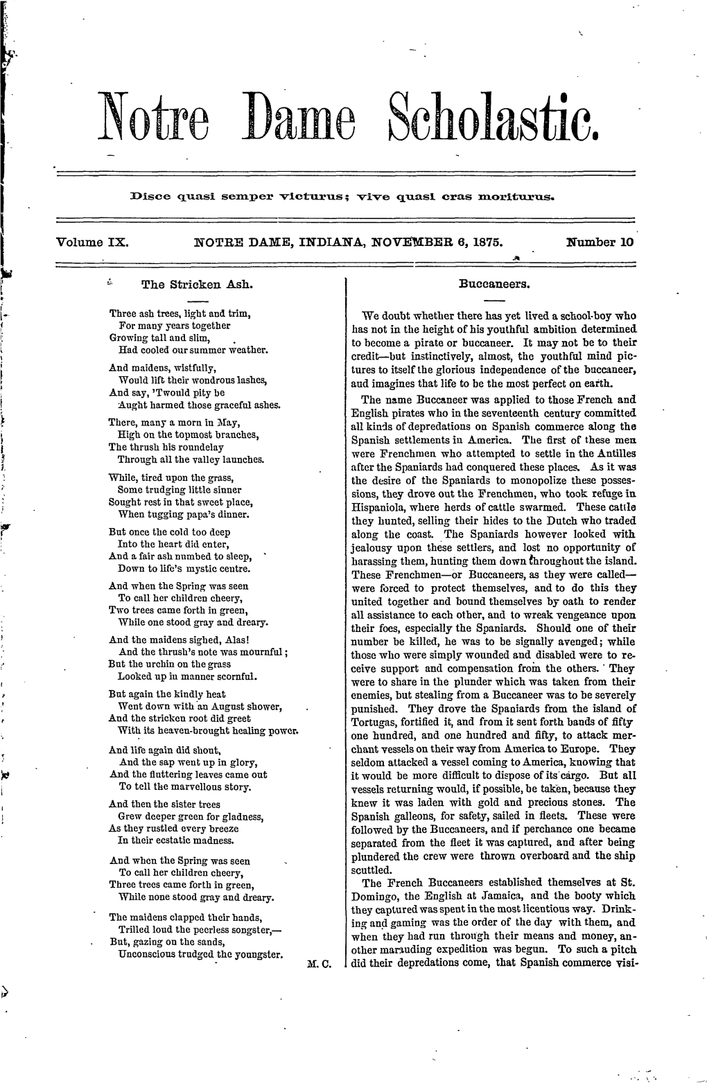 Notre Dame Scholastic, 1875-1876