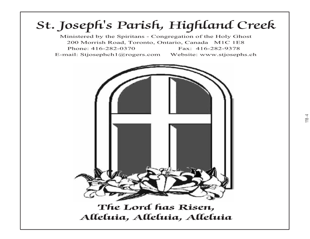 St. Joseph's Parish, Highland Creek Funeral Needs Remember
