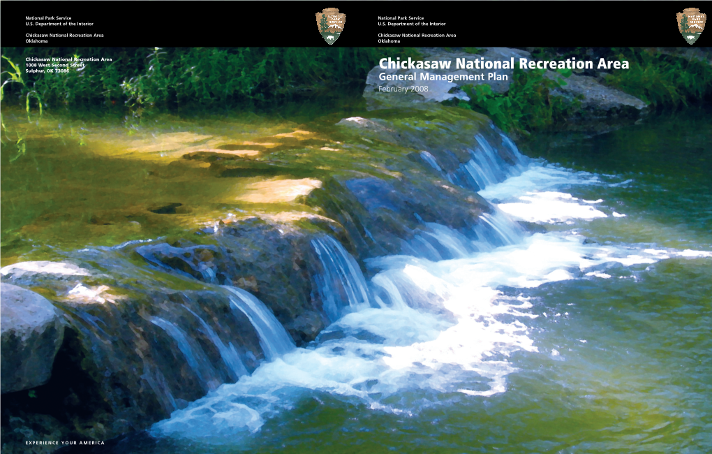 General Management Plan: Chickasaw National Recreation Area