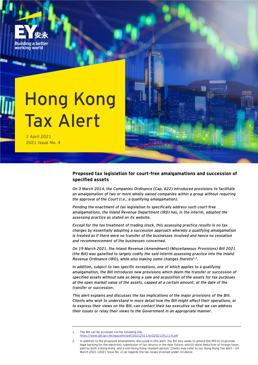 Hong Kong Tax Alert 1 April 2021 2021 Issue No