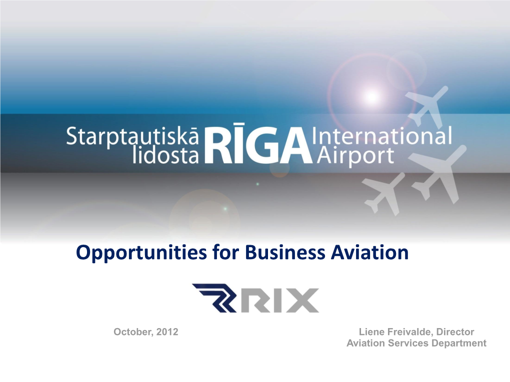 Business Aviation at Riga Airport