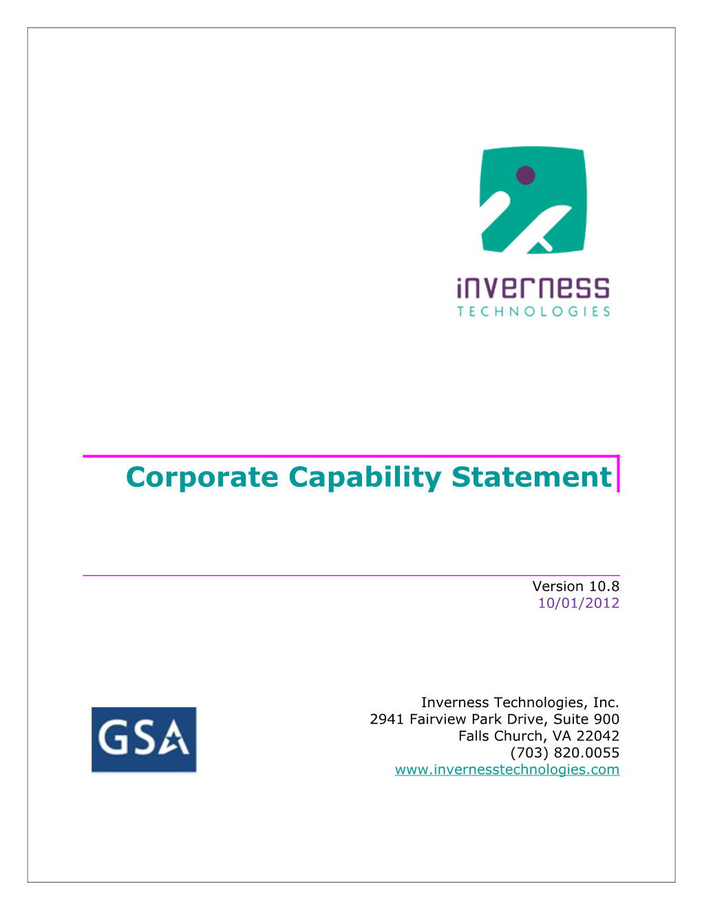 Corporate Capability Statement