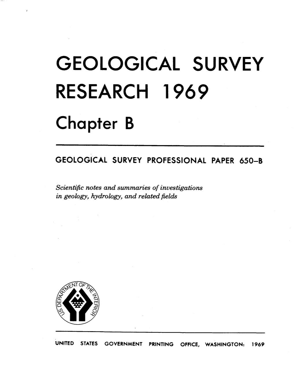 RESEARCH 1 969 Chapter B
