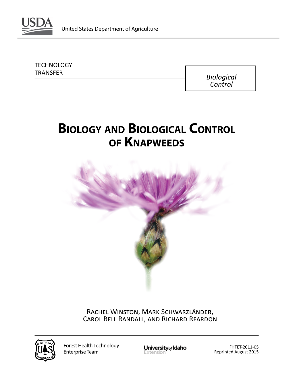 Biology and Biological Control of Knapweeds