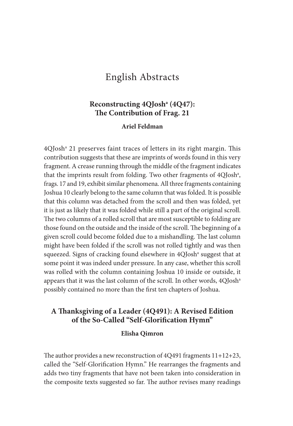 English Abstracts Vii