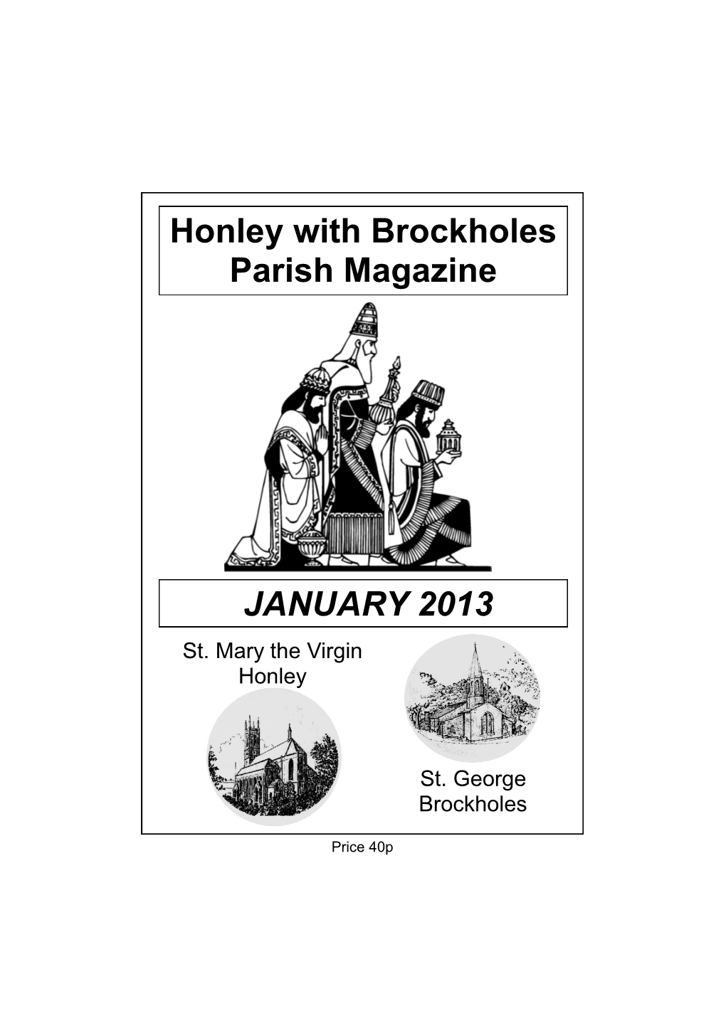 JANUARY 2013 Honley with Brockholes Parish Magazine