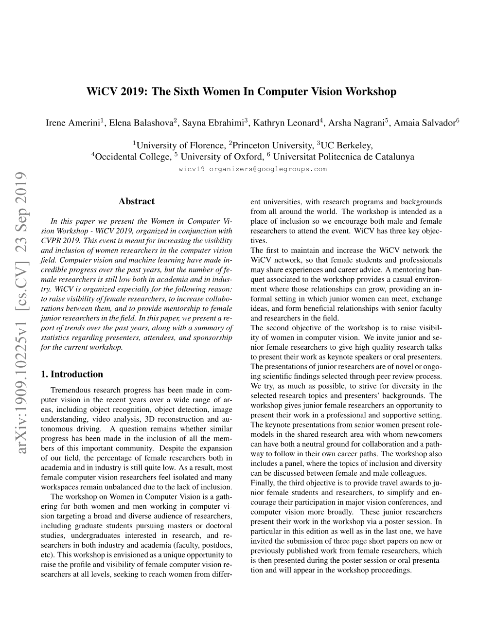 Arxiv:1909.10225V1 [Cs.CV] 23 Sep 2019 Way to Follow in Their Own Career Paths