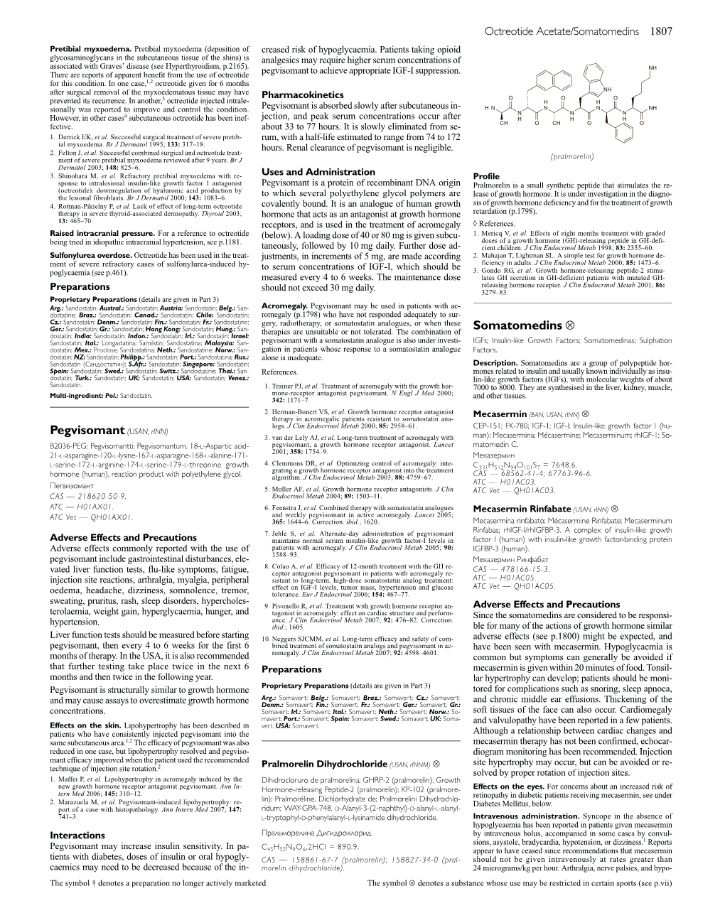 Mecasermin Rinfabate (USAN, Rinn) ⊗ ATC Vet — QH01AX01