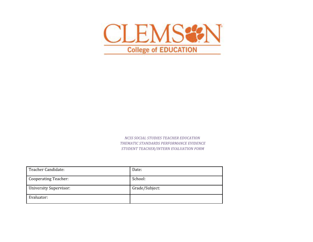 Ncss Social Studies Teacher Education